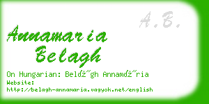 annamaria belagh business card